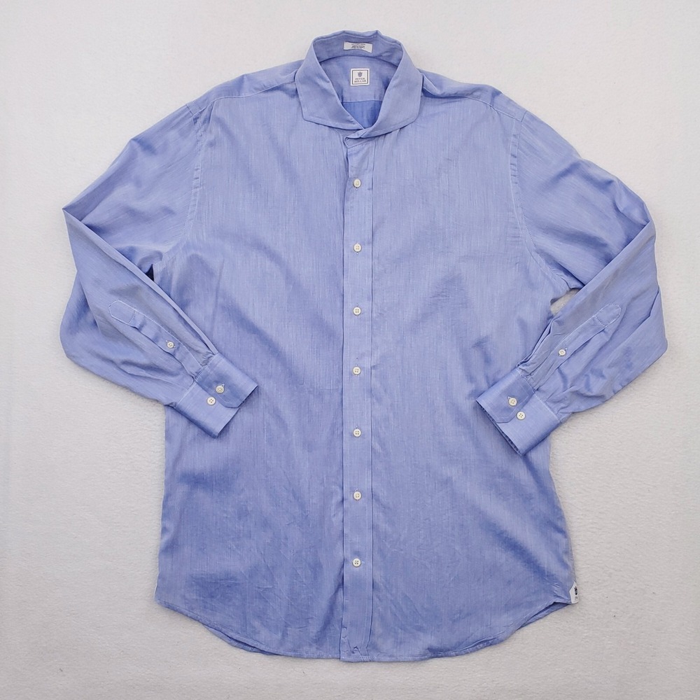 Peter‎ Millar Shirt Mens 16 Blue Ultralightweight Button Up Long Sleeve